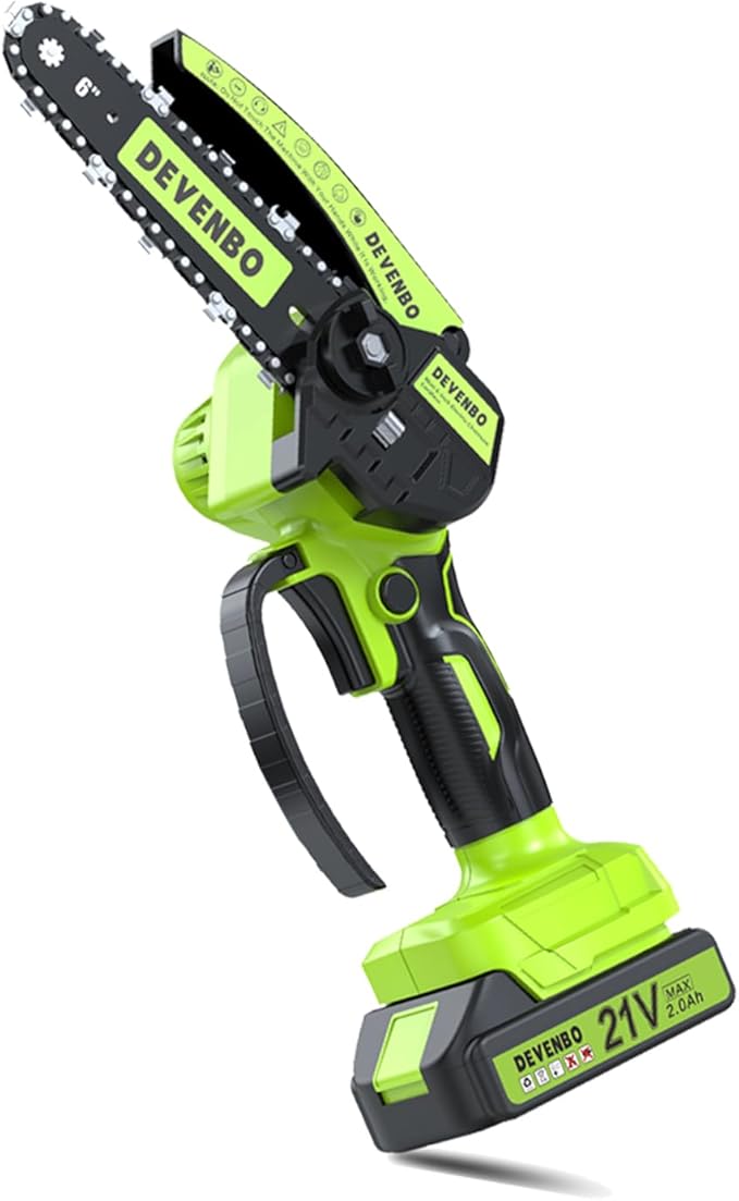 Mini Chainsaw 6 Inch, Hand Saw with 2PCS 4000mAh